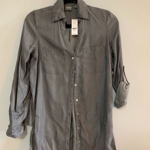 New York&Company Grey Long Sleeve Top (NWT)